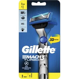 Бритва GILLETTE Mach3 Turbo 3D, 1 шт + 1 запаска