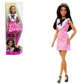 Кукла BARBIE, Модница брюнетка в клетчатом платье