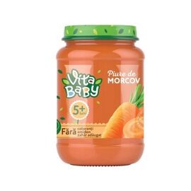 Pireu VITA Baby, morcov, fara zahar, 5+luni, 180g