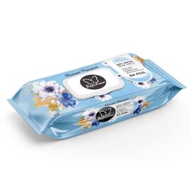 Влажные салфетки PAPILION FLOWER PASSION BLUE, 64 шт