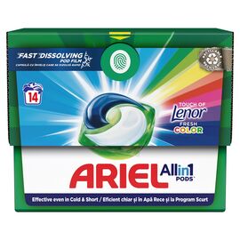 Капсулы для стирки ARIEL Tol Fresh, для цветного белья, автоматическая стирка, 14 шт