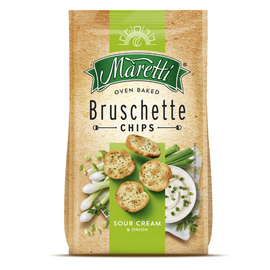 ​Bruschette MARETTI Sour Cream&Onion, cu gust de ceapa si smantana, 140 g