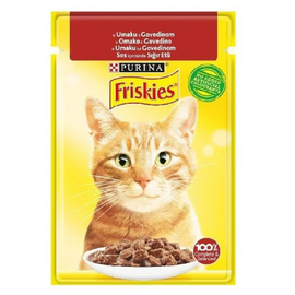 Влажный корм для кошек Friskies, с говядиной, 85 г