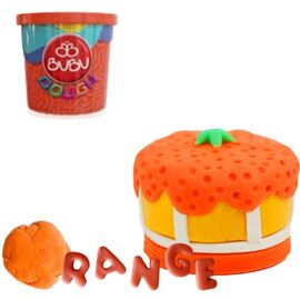 Тесто для лепки BUBU PLAY DOUGH в баночке, оранжевый, 1 х 125 г