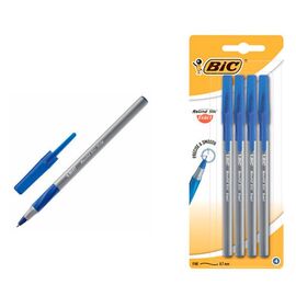 Набор ручек шариковых BIC Round Stic Exact, 4 шт, синие