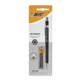 Creion mecanic BIC Criterium, 0.5 mm, 12 rezerve HB, blister