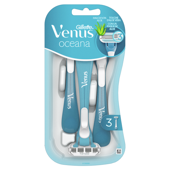 Aparat de ras GILLETTE VENUS OCEANA folosinta, 3 lame, 3 buc