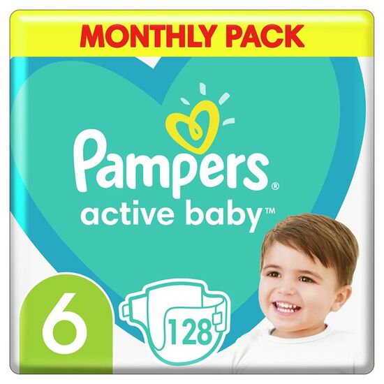 Подгузники для детей PAMPERS Mega Box Extra Large № 6, 13-18 кг, 128 шт, изображение 2