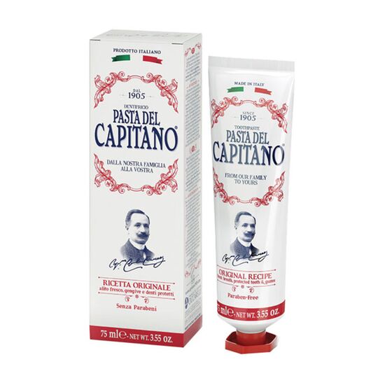 Зубная паста PASTA DEL CAPITANO, рецепт от налета и кариеса, гвоздика и корица, 75 мл