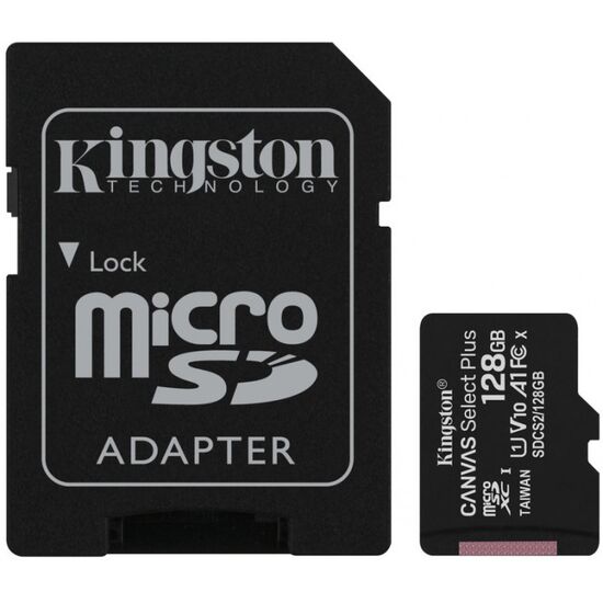 Card memorie Kingston 128GB microSD Class10 A1 UHS-I + SD adapter