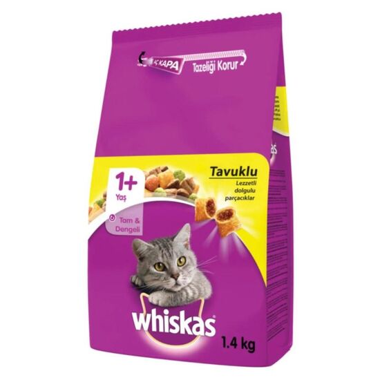 Hrana WHISKAS Adult Pui, pentru pisici, uscata, 1.4kg