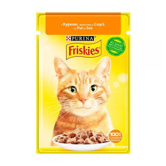 Корм влажный для кошек FRISKIES Курица в соусе, 85гр