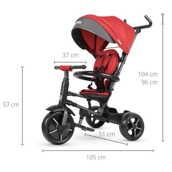 Bicicleta pentru copii QPLAY Rito Star Red, 9 image