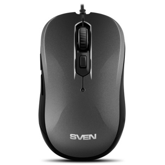 Mouse SVEN, RX-520S, Optical Mouse, Antistress Silent 3200 dpi, USB, Gray