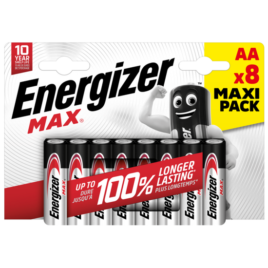 Батарейки ENERGIZER Max Alcaline AA, 8 шт