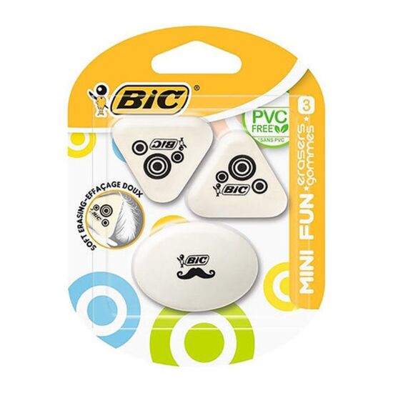 Set radiera BIC Mini Fun, 3 buc, blister