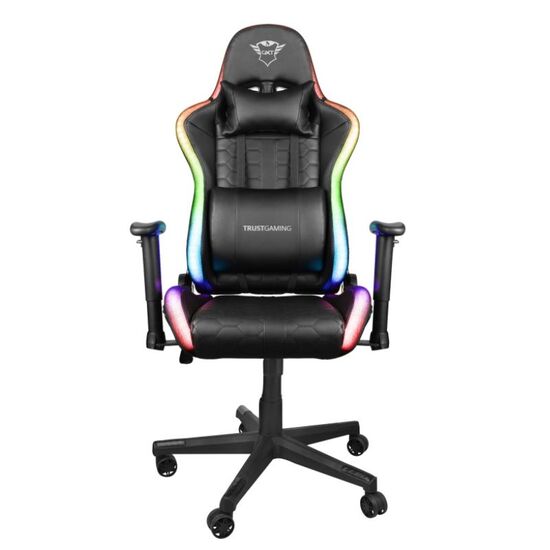 Игровое кресло TRUST Gaming Chair GXT716 RIZZA - Black RGB LED Illuminated, 150кг / 155 - 195см