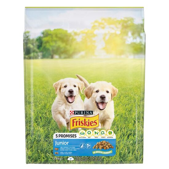 Сухой корм для щенков FRISKIES JNR Dog (курица,молоко,овощи), 2.4 кг